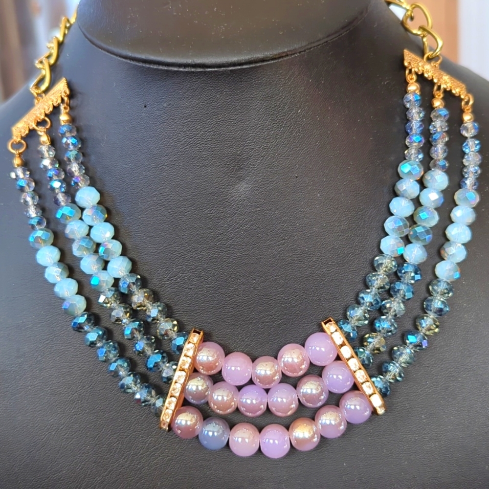 No Label Triple Strand Necklace